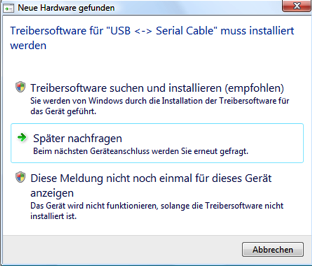 Treibersoftware installieren